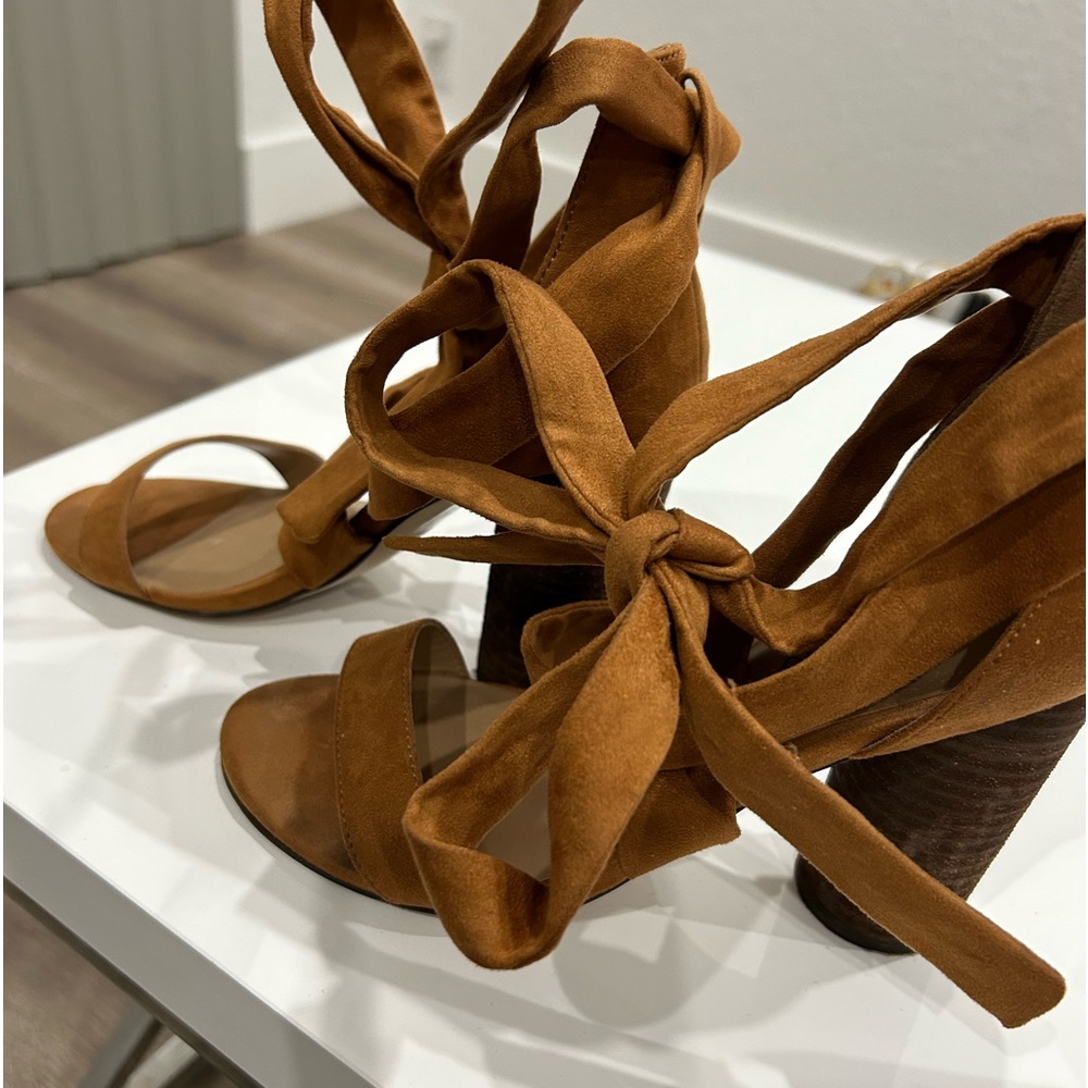 💥PRICE⬇️ 
 CALL IT SPRING - Wrap Up Sandal - Cognac - Size 6.5 -